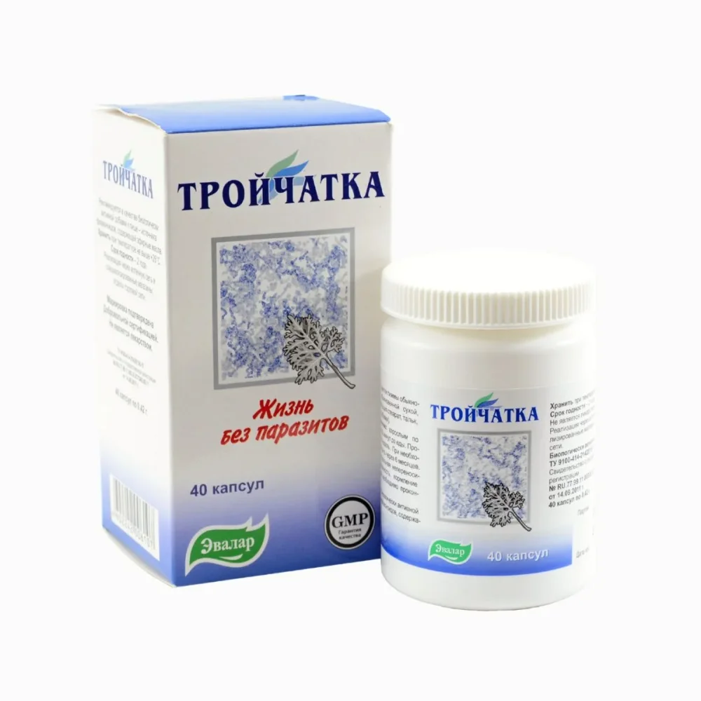 Přípravek proti parazitům - Trojčatka - Evalar - 40 tablet