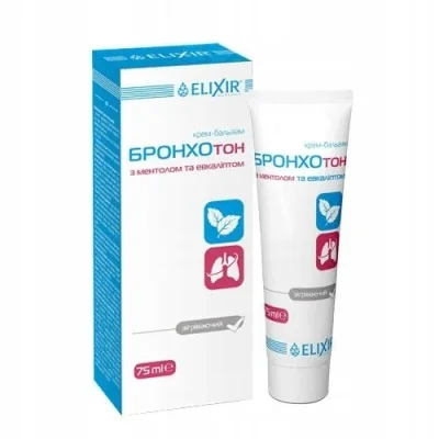 Krém – balzám "Bronchoton" s mentolem a eukalyptem - Elixir - 75ml