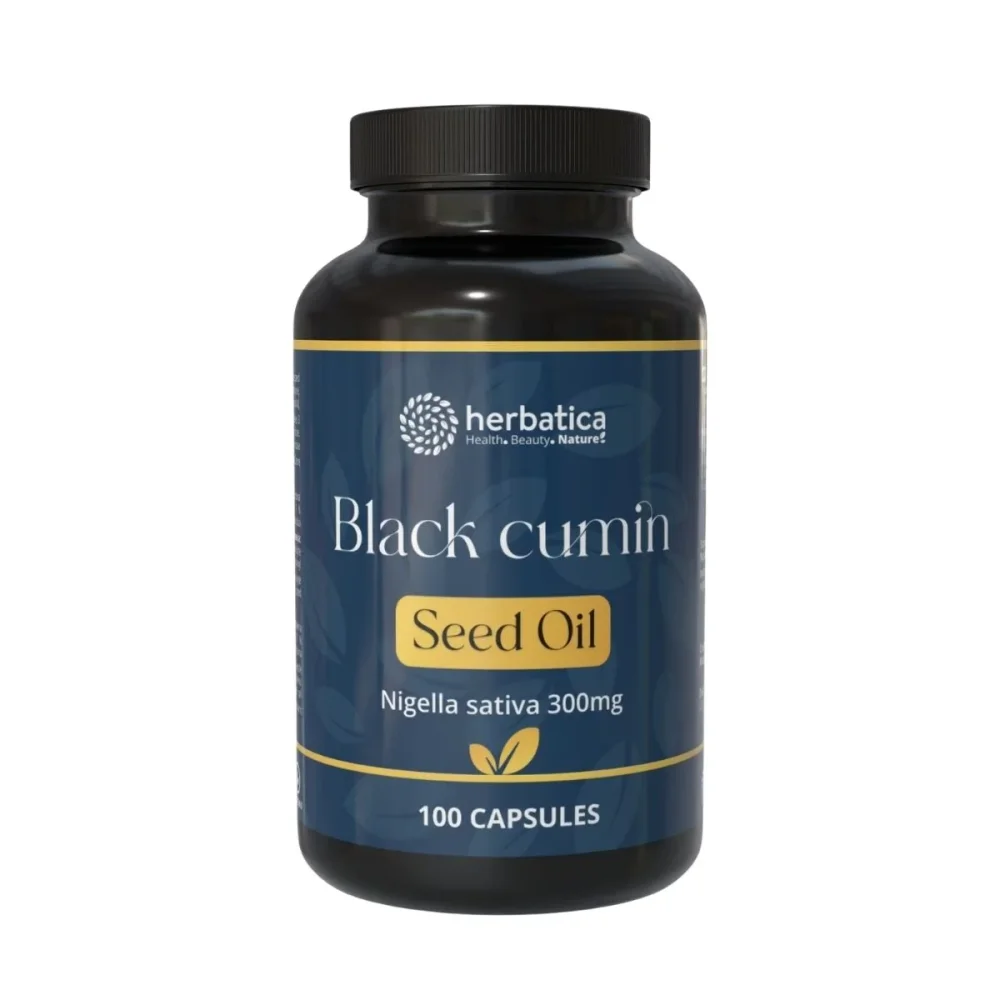 Olej ze semen černého kmínu (Nigella sativa) v kapslích /300 mg - 100 kapslí - Herbatica
