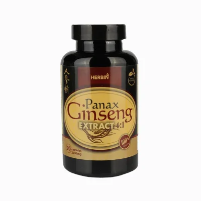 Ženšenový extrakt 500mg (Panax ginseng) - 90 kapslí - Herbin