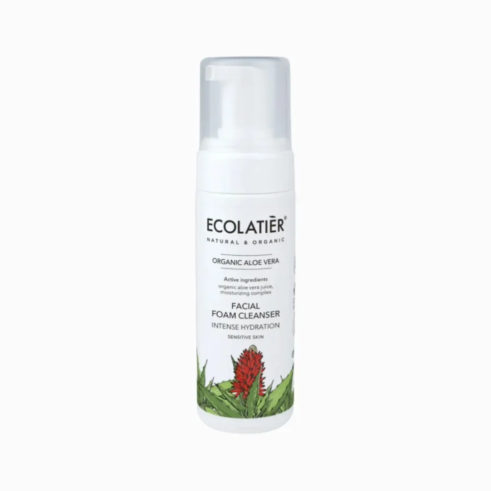Intenzivně hydratační čisticí pěna na obličej Organic Aloe Vera - 150 ml - Ecolatier