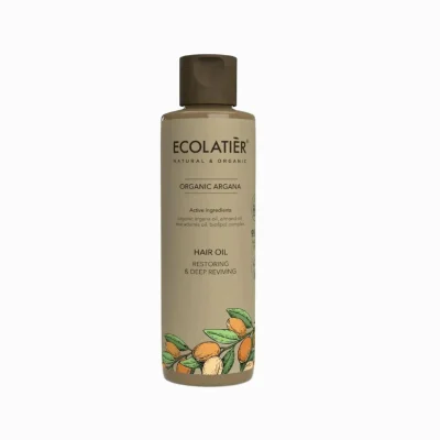Regenerační a hloubkově vyživující olej na vlasy Organic Argan- 200ml - Ecolatier