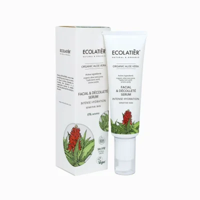 Sérum na obličej a dekolt s intenzivní hydratací Organic Aloe Vera - 50 ml - Ecolatier