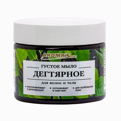 Dehtové mýdlo na tělo a vlasy - 250 ml - Aroma'Saules