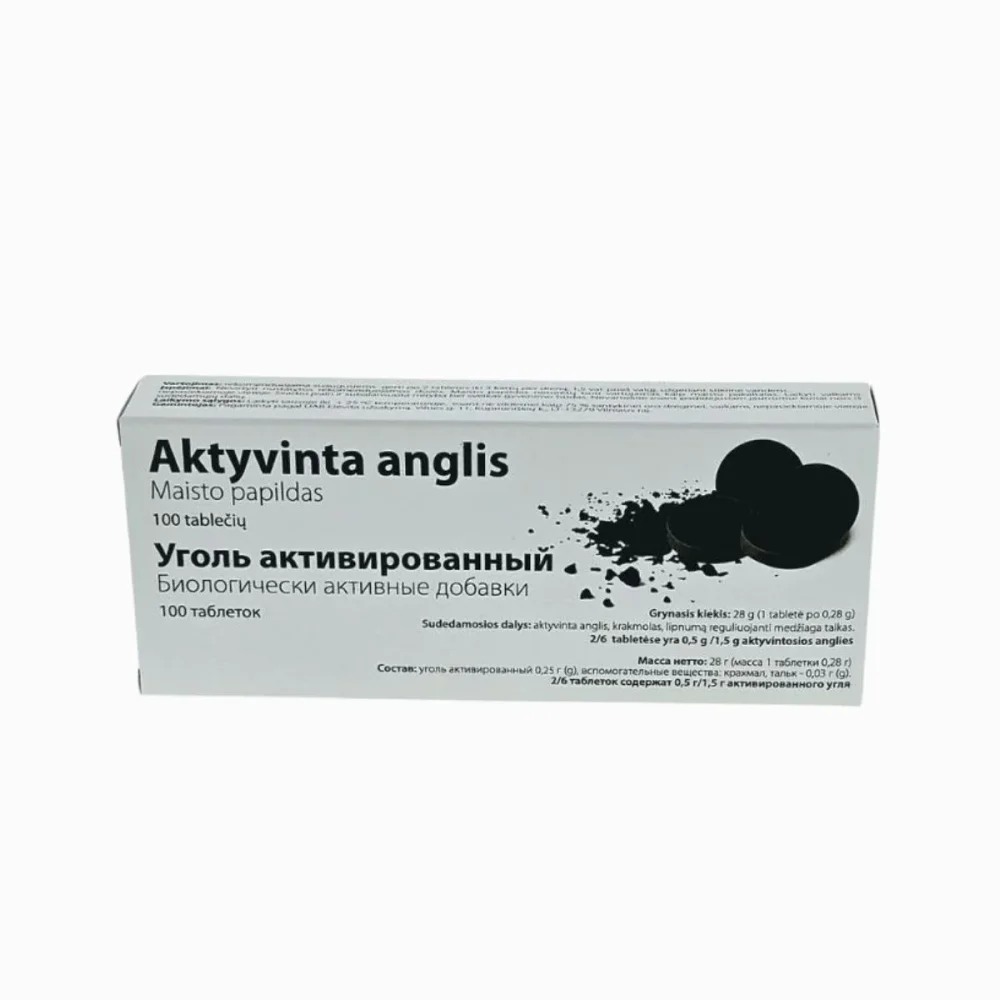 Aktivní uhlí - doplněk stravy - 100 tablet x 0,28 g - OLYMP