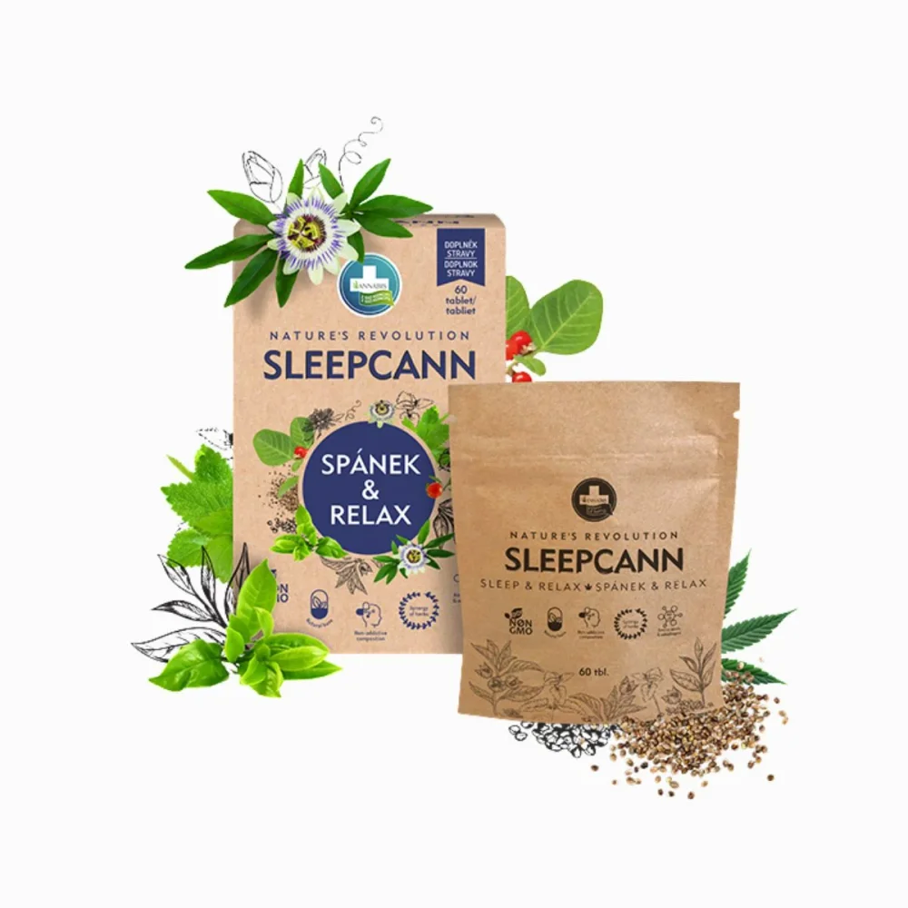 SLEEPCANN SPÁNEK A RELAXACE doplněk stravy - 60 tablet - Annabis
