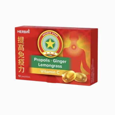 Pastilky na cucání se zázvorem, propolisem a vitaminem C - 12ks - Herbin