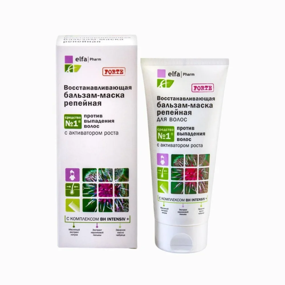 Regenerační lopuchová maska na vlasy - 200 ml - Elfa Pharm