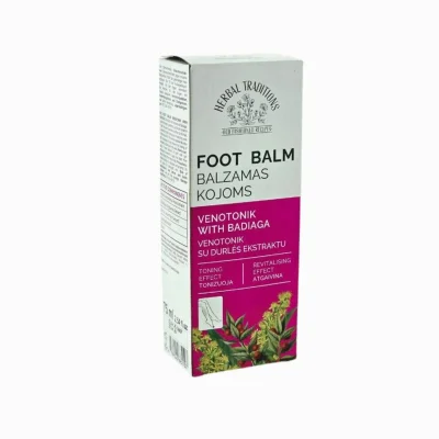 Krém-balzám na nohy s výtažky z bylin a badiagy – 75 ml – Herbal Traditions
