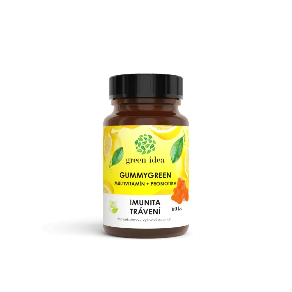 Gummygreen - Multivitamín + probiotika 60 ks - Green idea