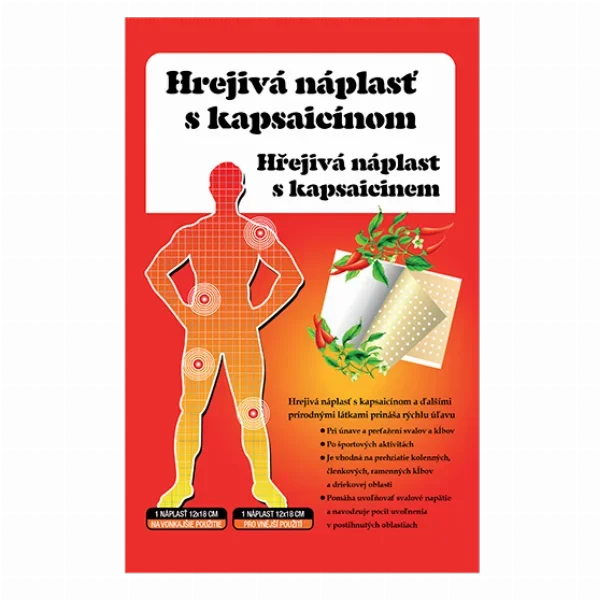Liečive rastliny Hřejivá náplast s kapsaicinem 12x18 cm 1 ks - Green idea