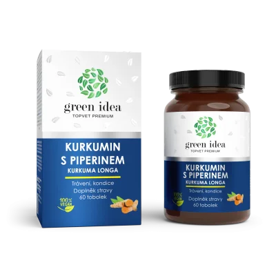 Kurkumin s piperinem bylinný extrakt - tobolky 60 ks - Green idea