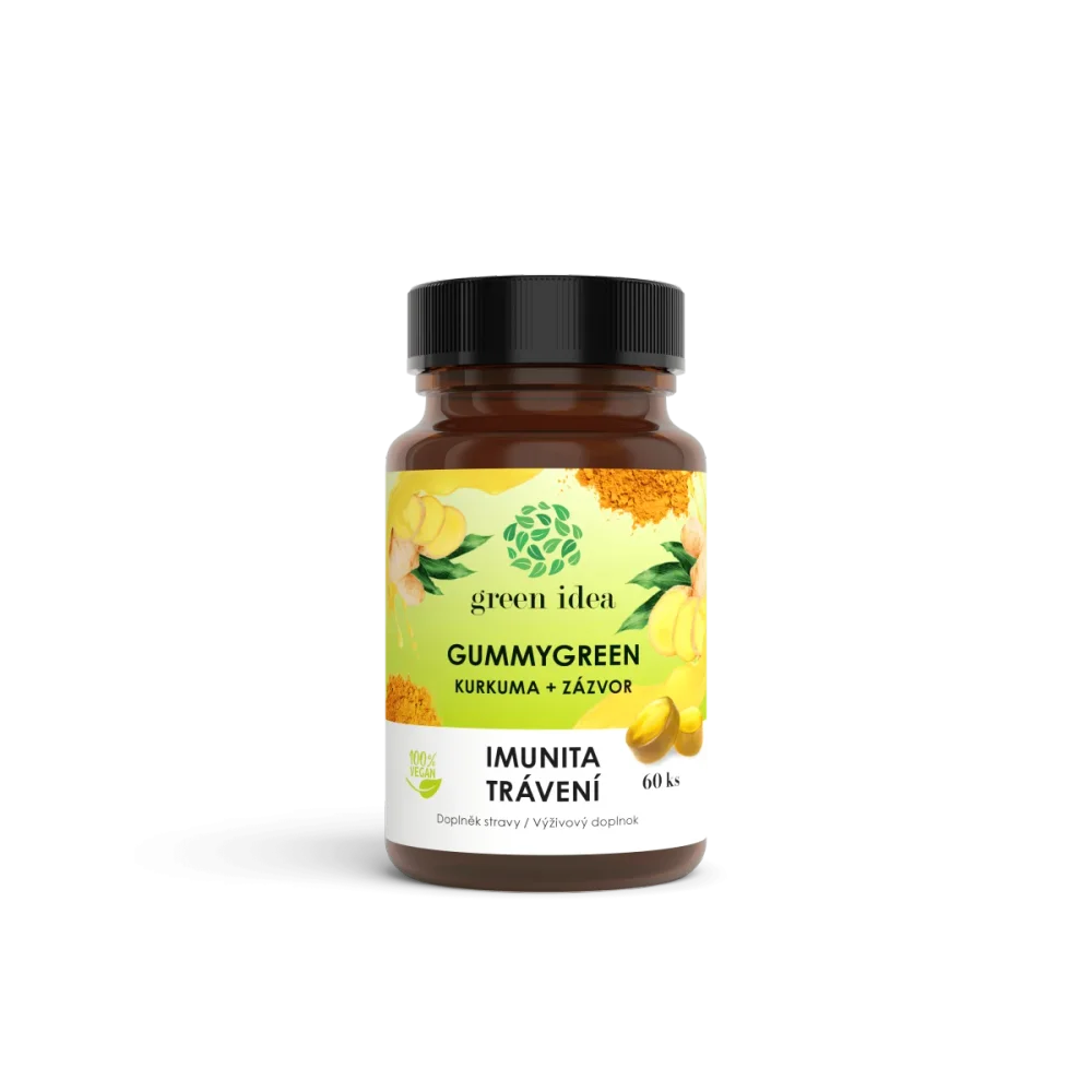 Gummygreen - Kurkuma + zázvor 60 ks - Green idea