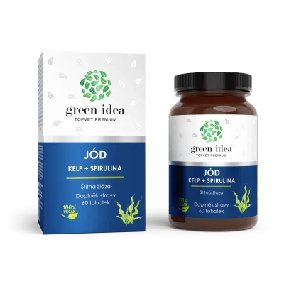 Jód - kelp+spirulina - tobolky 60 ks - Green idea