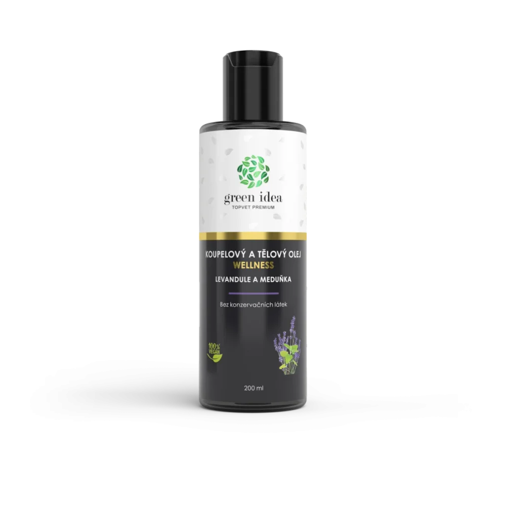 Levandule a meduňka - koupelový a tělový olej 200 ml - Green idea
