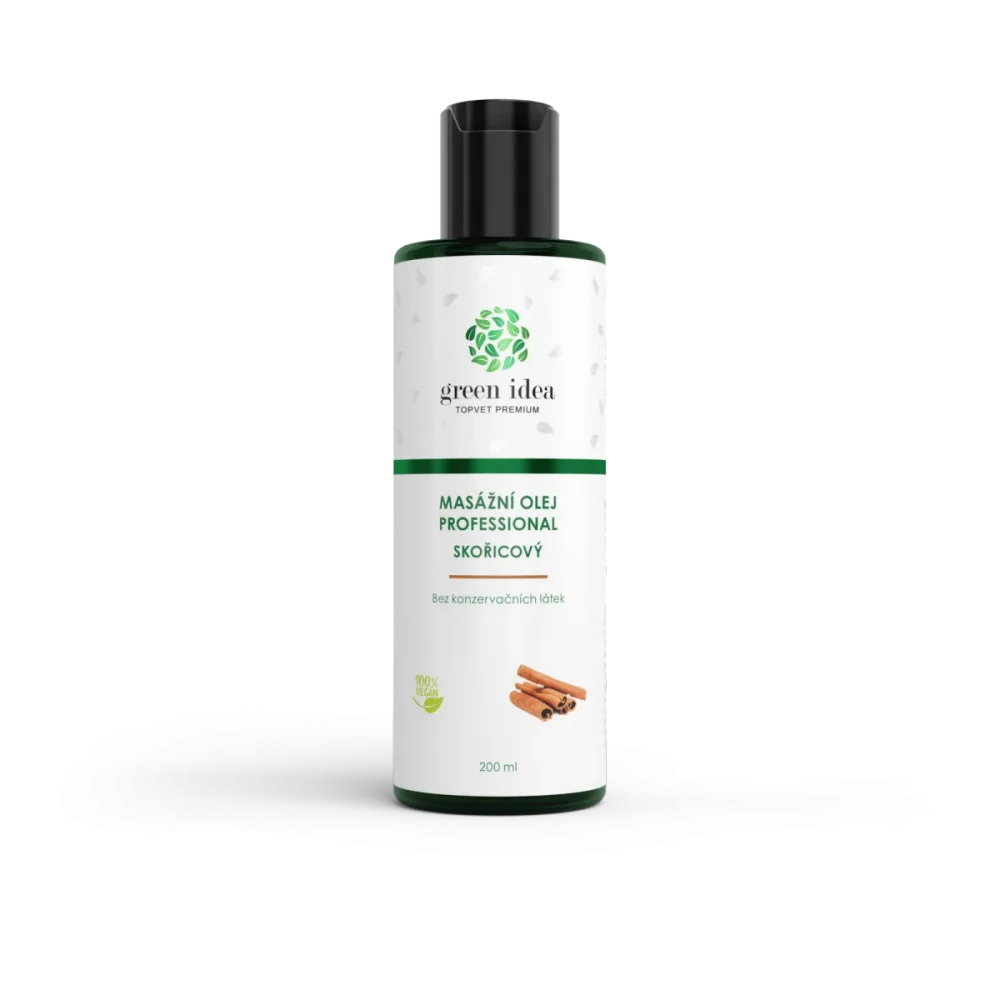 Skořicový masážní olej 200 ml - Green idea