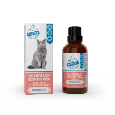 Ušní lihové kapky očista pro kočky 50 ml - Green idea