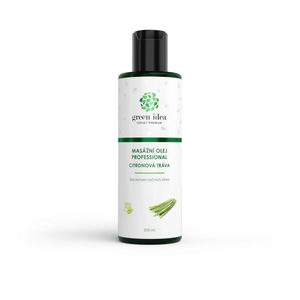 Citronová tráva masážní olej 200 ml - Green idea