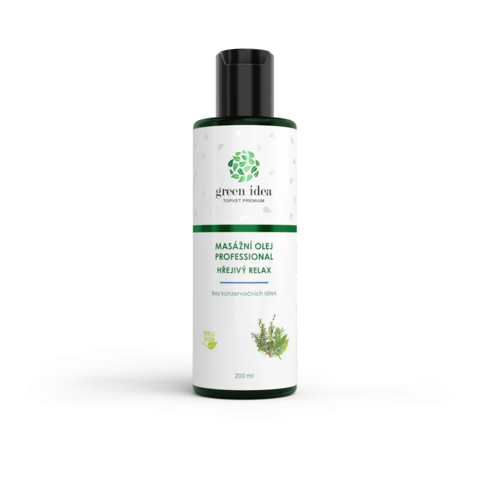 Hřejivý relax - masážní olej 200 ml - Green idea