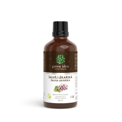 Šalvěj lékářská tinktura - kapky 50 ml - Green idea