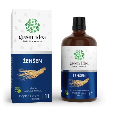 Ženšen - bezlihová tinktura 100 ml - Green idea