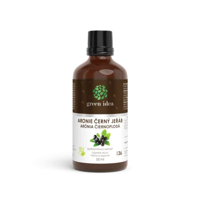 Aronie - černý jeřáb tinktura - kapky 50 ml - Green idea