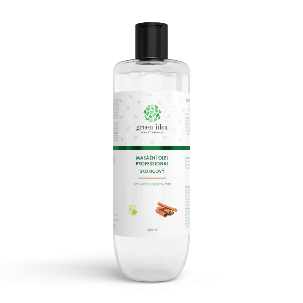 Skořicový masážní olej 500 ml - Green idea