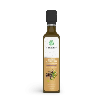 Arónie+černý bez sirup třtinový 250 ml - Green idea