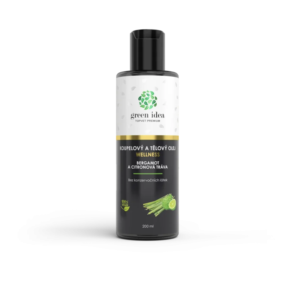 Bergamot a citronová tráva koupelový a tělový olej 500 ml - Green idea