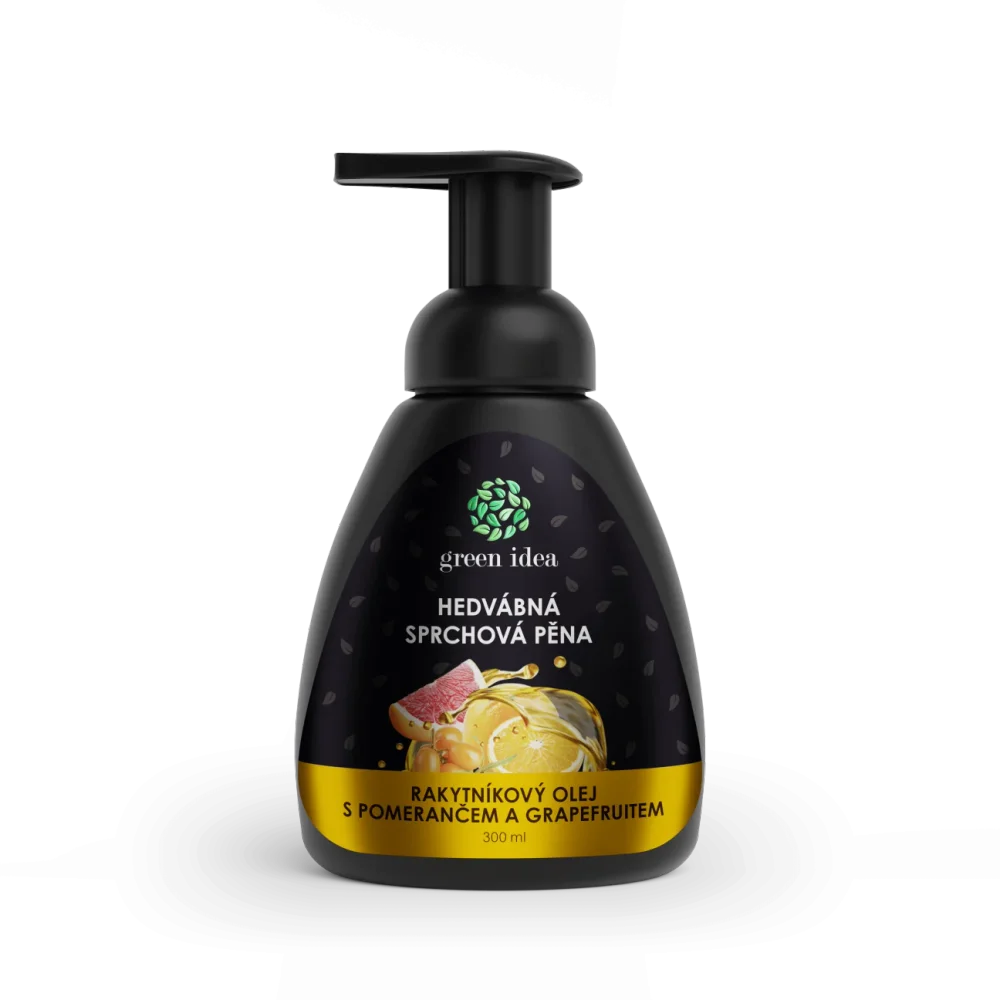 Hedvábná sprchová pěna rakytníkový olej s pomerančem a grapefruitem 300 ml - Green idea
