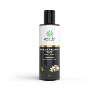 Kokos a vanilka koupelový a tělový olej 200 ml - Green idea