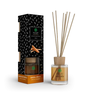 Ratanové vonné tyčinky Santal dřevo 100 ml - Green idea