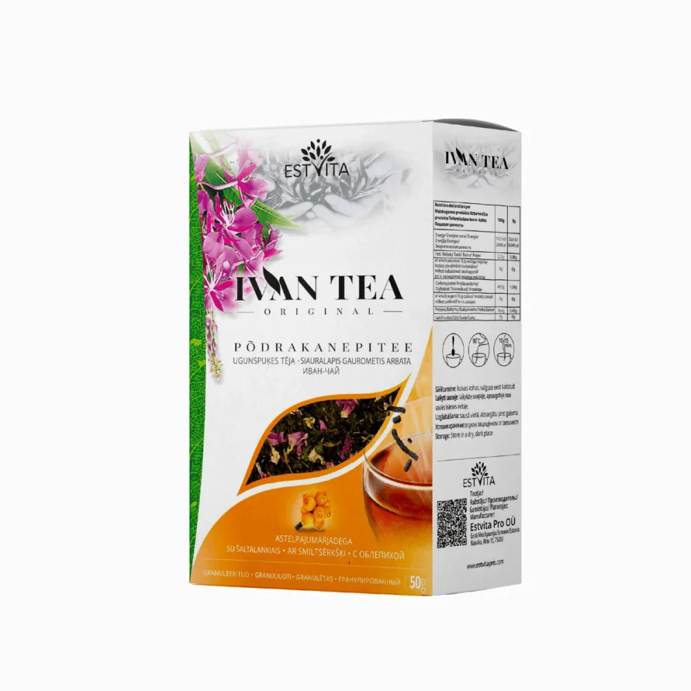 Ivan čaj (vrbovka úzkolistá) s rakytníkem – 50 g – Estvita