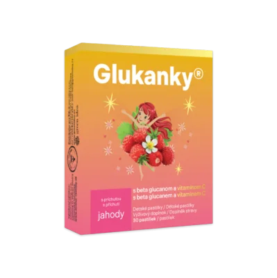 Glukanky - dětské pastilky s příchutí jahody 30 ks - Green idea