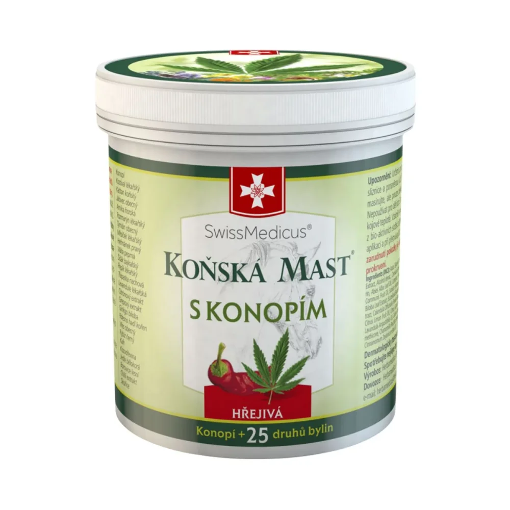 Koňská mast s konopím hřejivá 250 ml - Green idea