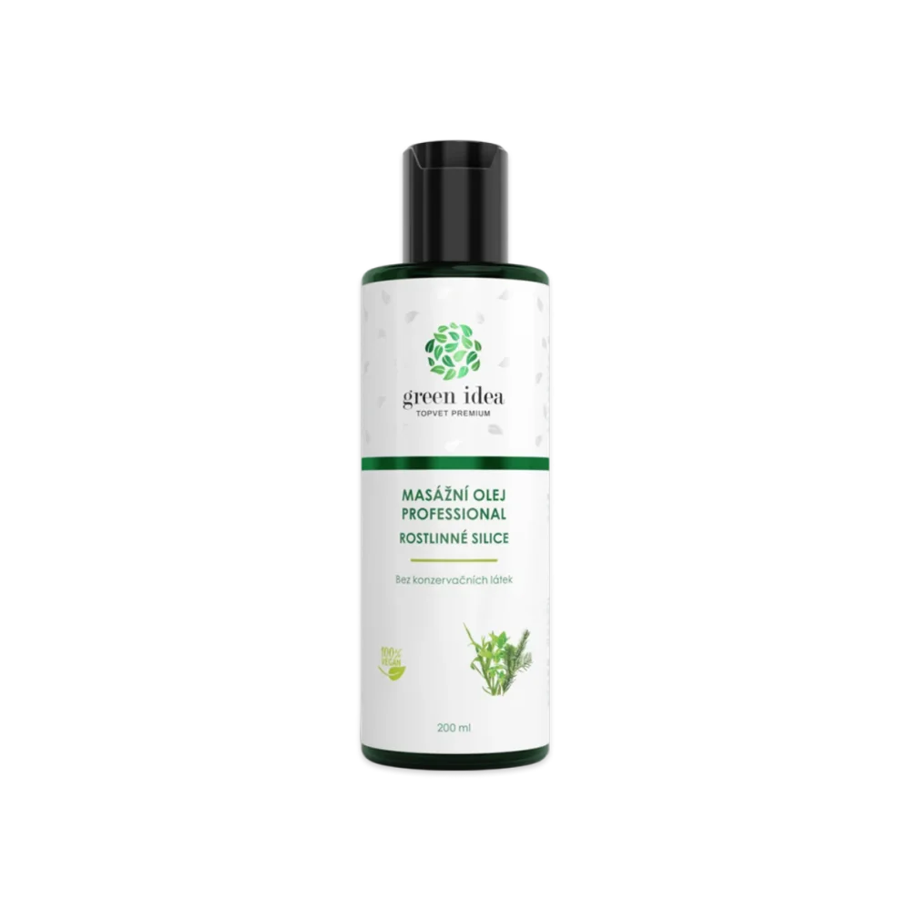 Rostlinné silice masážní olej 200 ml - Green idea