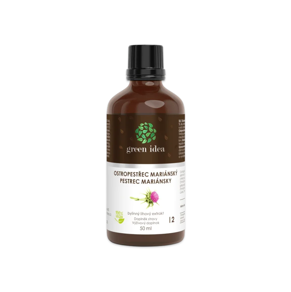 Ostropestřec tinktura - kapky 50 ml - Green idea