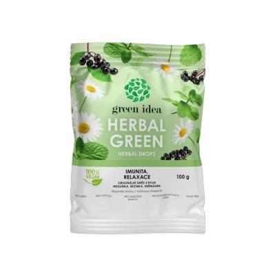 Herbal green - bylinné bonbóny 100 g - Green idea