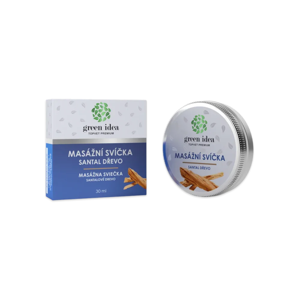 Masážní svíčka - Santal dřevo 30 ml - Green idea