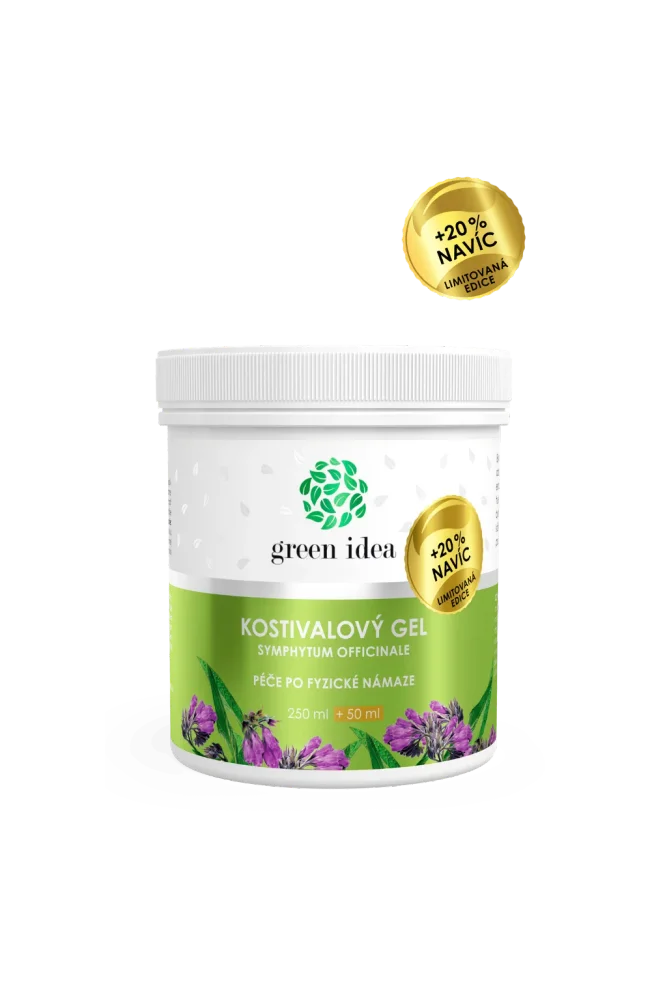 Kostivalový masážní gel - limitovaná edice + 20 % NAVÍC 300 ml - Green idea