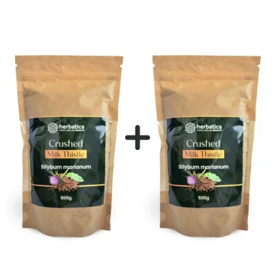 Zvýhodněný set: 2x 100% jemně drcený ostropestřec mariánský - 500g - Herbatica