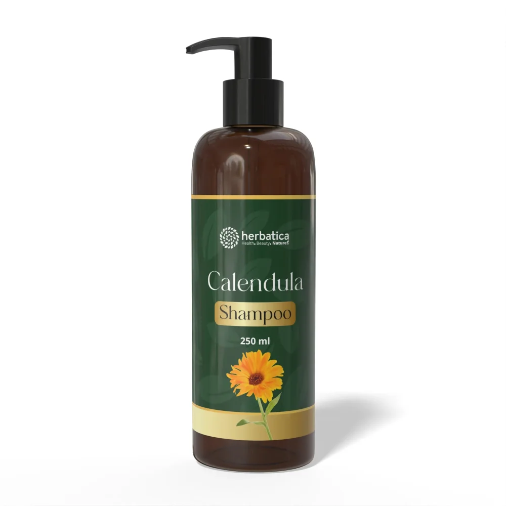 Calendula Shampoo – měsíčkový šampon na podporu růstu vlasů – 250 ml - Herbatica