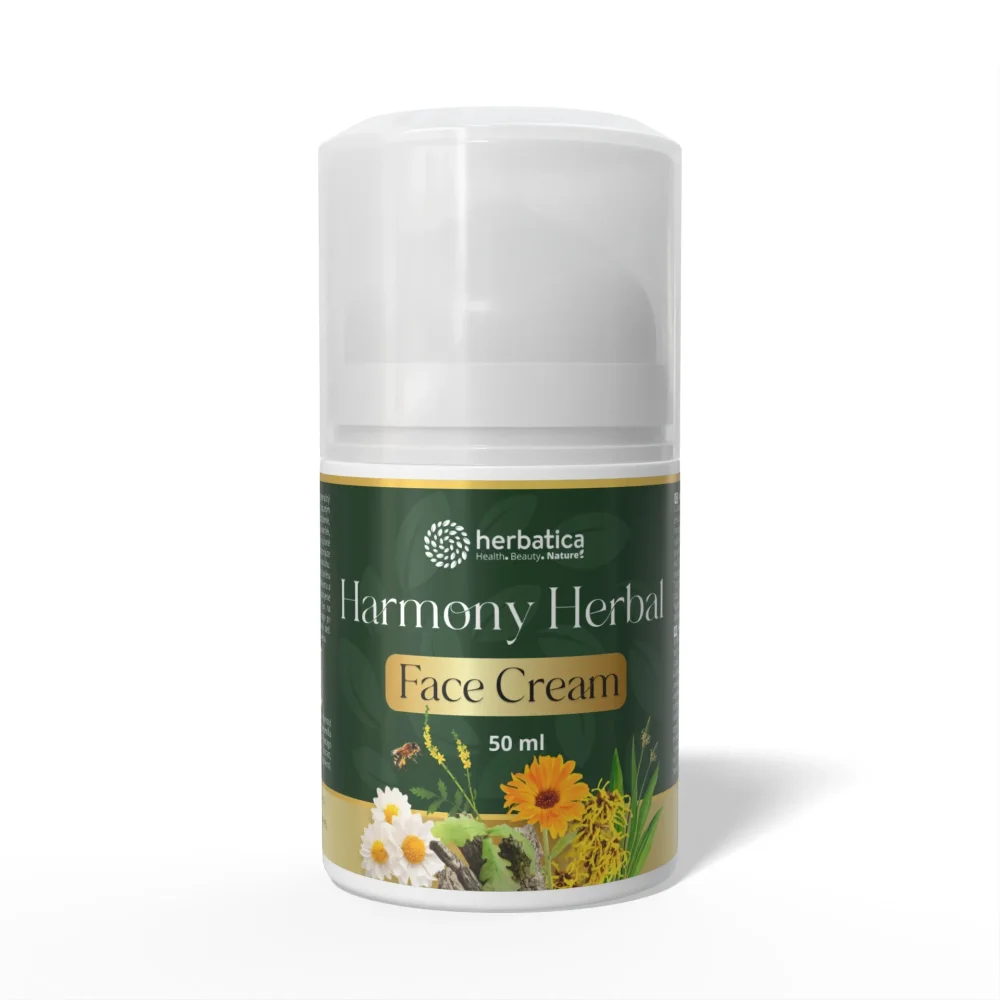 Harmony Herbal Face Cream – zklidňující a regenerační krém pro citlivou a problematickou pleť – 50 ml - Herbatica