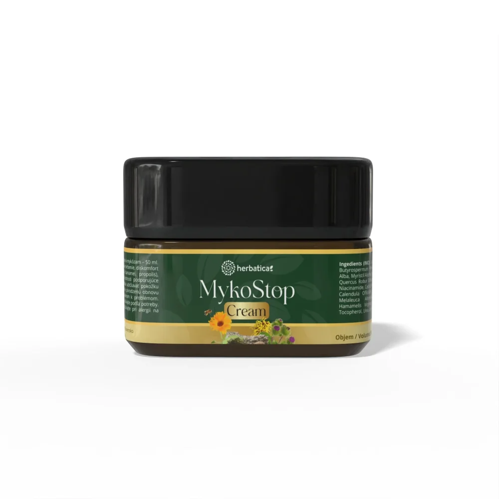 MykoStop Forte Cream – antimykotický regenerační krém na pokožku a nehty – 50 ml - Herbatica